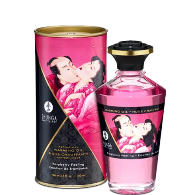 Shunga Warming Massage Oil Raspberry 3 5 fluid ounces