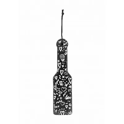 Printed Paddle Love Street Art Fasion Black