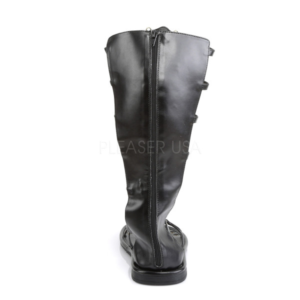 ROMAN-15 - Blk Pu Men's Roman, Gladiator Sandal — image 4 of 4
