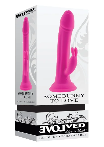 Somebunny To Love Silicone Rechargeable Waterproof Dual Stimulation Vibrator By Evolved Novelties - Pink