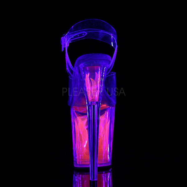 8 inches Heel, 4 inches PF Ankle Strap Sandal w/ PVC Flame — image 4 of 4