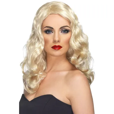 Glamorous Blonde Long Wavy Wig By Smiffys