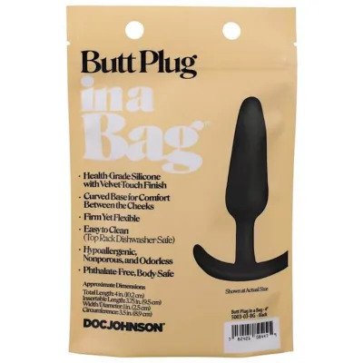 Butt Plug In A Bag 4 Inch Black