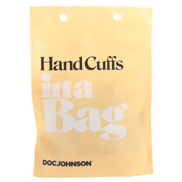 In A Bag Vegan Leather Handcuffs By Doc Johnson