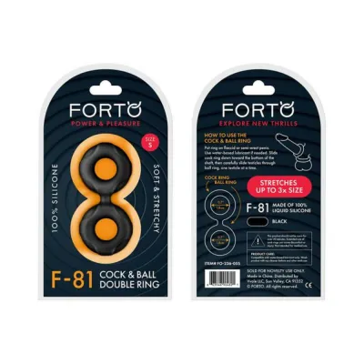Forto F 81 Double Ring Liquid Silicone 44 Mm Black