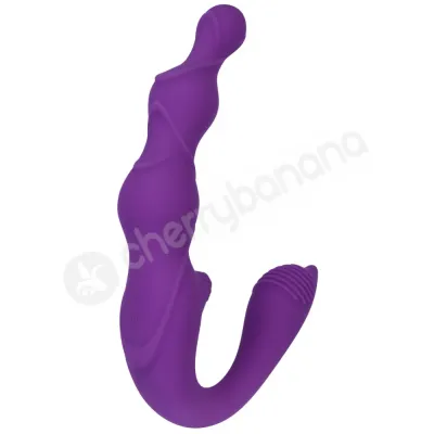 Come Together Purple Strapless Strap On Vibrator
