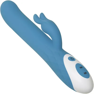 Big Soft Bunny Rechargeable Waterproof Dual Stimulation Vibrator By Evolved Novelties