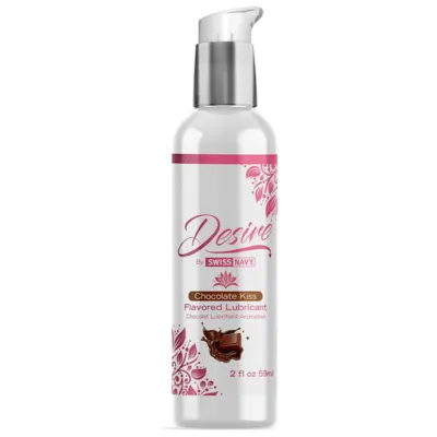 Desire Chocolate Kiss Flavoured Lubricant 60ml White pink 2 Oz