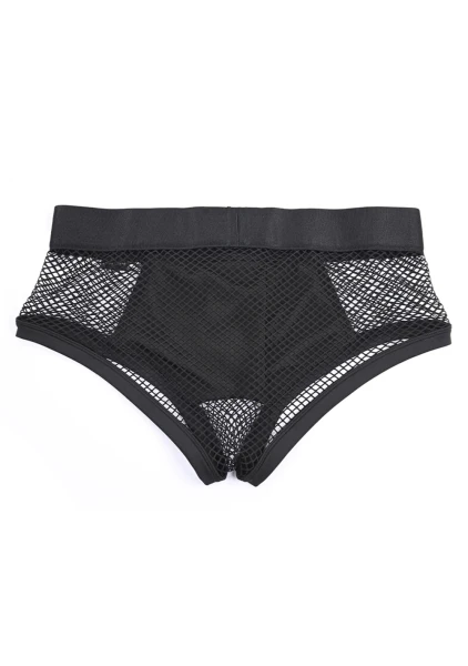 EM.EX. Fit Harness Fishnet Strap-On Harness Brief By Sportsheets - Large, Waists 28" to 31"