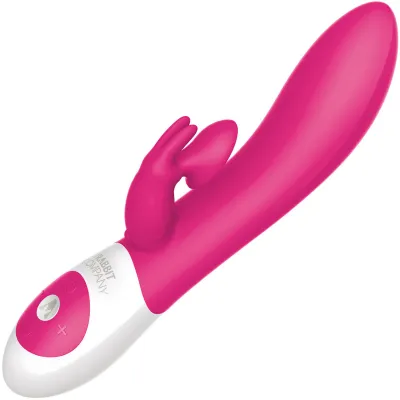 Kissing Rabbit Clitoral Suction Silicone Rechargeable Vibrator by The Rabbit Company Hot Pink