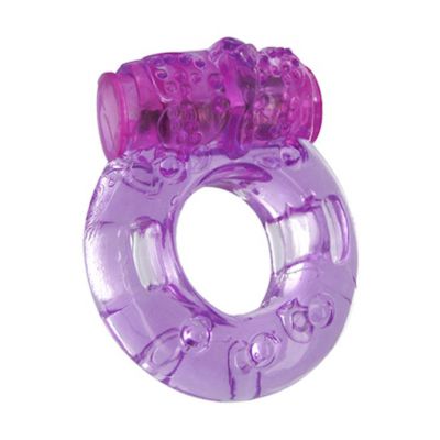Purple Orgasmic Vibrating Cockring Purple