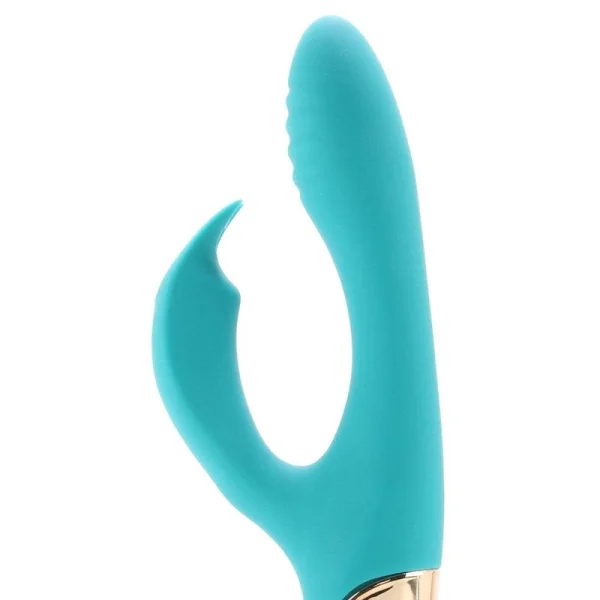 Maia Skyler Rechargeable Bendable 8.5" Rabbit Vibrator in Green