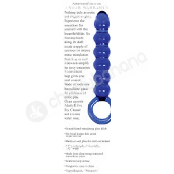 Adam & Eve Cobalt Glass Dildo