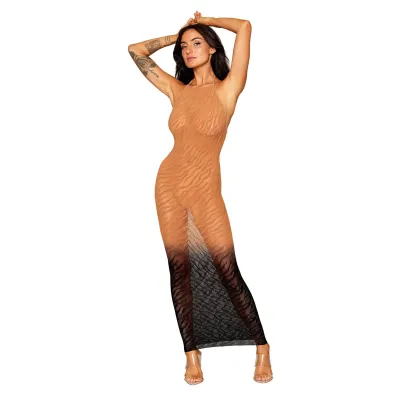 Bodystocking Gown One Size Black copper