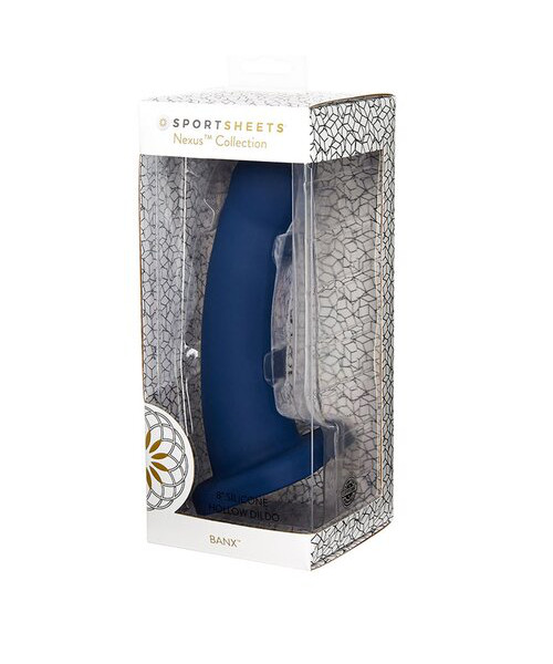 Nexus Banx Navy Silicone Hollow Dildo - 8 Inch — image 7 of 8