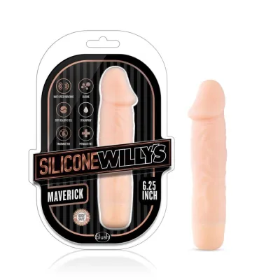 Silicone Willy s Maverick 6 25 Inch Vibrating Dildo Vanilla