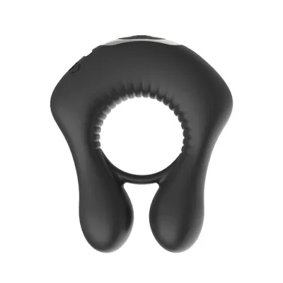 Amore Dual Vibrating Ring With Remote Control Black