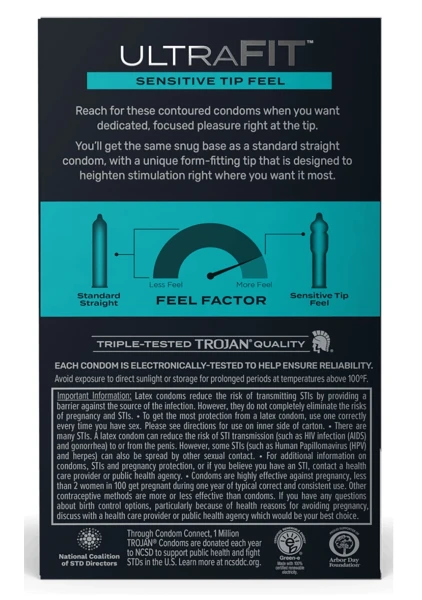 Trojan Ultra Fit Sensitive Tip Feel Condoms
