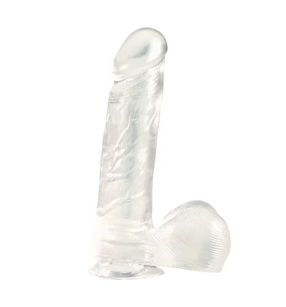 Dong With Suction Cup Clear 6 Inches