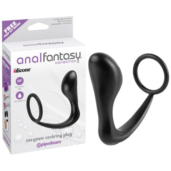 Pipedream Anal Fantasy Anal Fantasy Collection Ass Gasm Cockring Plug - Black — image 6 of 9