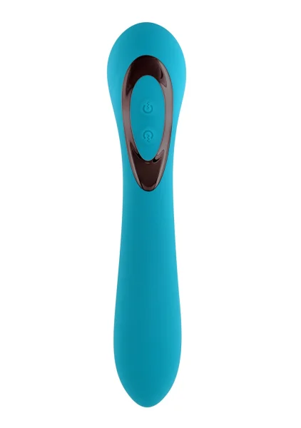 Heads Or Tails Silicone Rechargeable Waterproof Dual Stimulation Vibrator By Evolved Novelties - Teal