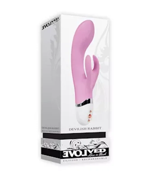 Evolved Devilish Rechargeable Rabbit Vibrator - Pink — image 6 of 8