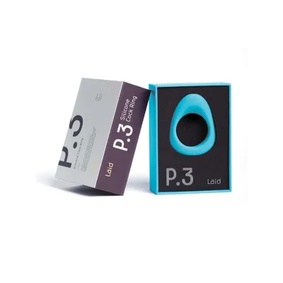 Laid P3 Silicone Stretch Cock Ring 38mm Cyan
