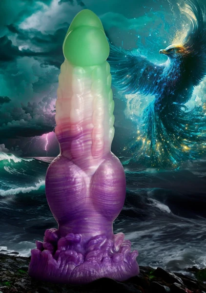 Aqua Phoenix 8.5" Silicone Suction Cup Dildo By Creature Cocks