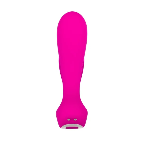 Adam & Eve Rechargeable Dual Entry Vibe Pink USB Rechargeable Vibrator with Remote Control