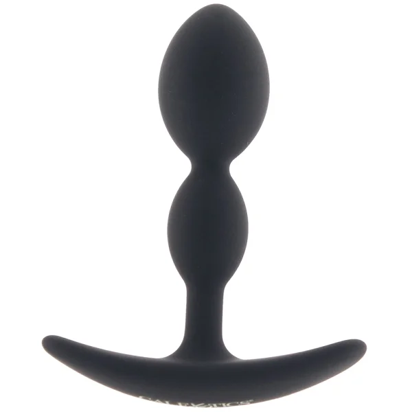 Boundless 2X Teardrop Plug Silicone Butt Plug By CalExotics - Black