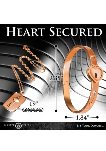 Cuffed Locking Bracelet and Key Necklace