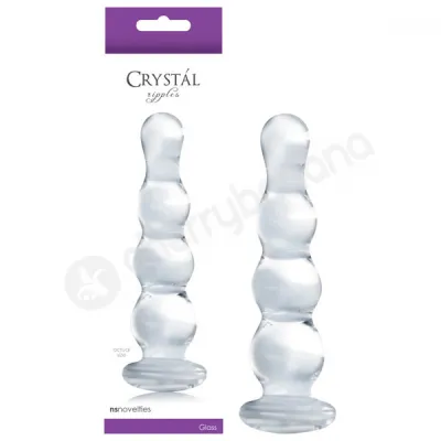 Crystal Ripples Clear Rippled Butt Plug