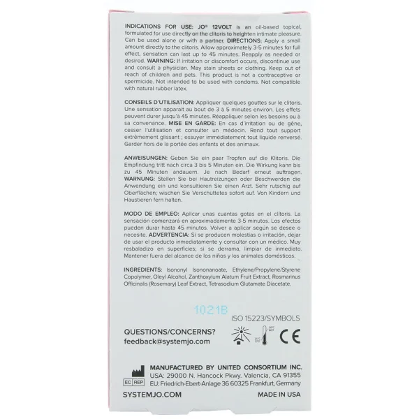 JO 12 Volt Clitoral Stimulant Gel .34 oz