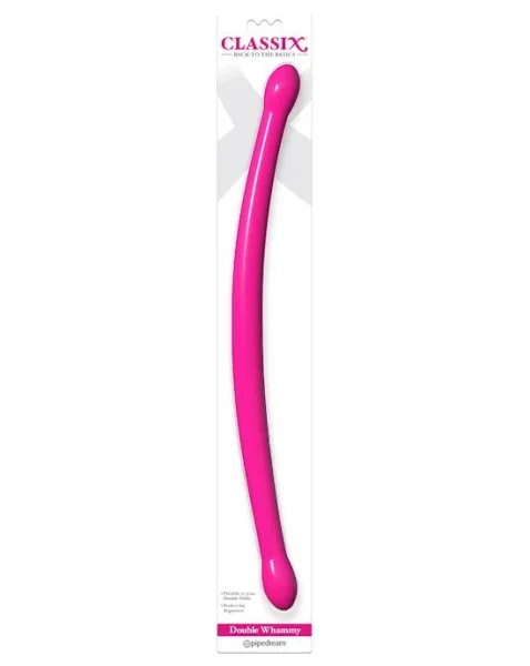 Classix Double Whammy Double Ended Dildo - Pink - 17.2 Inch