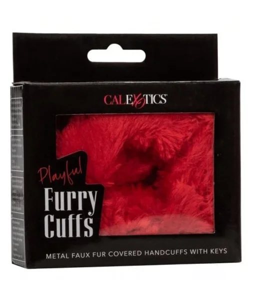 Playful Furry Cuffs - Red