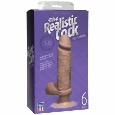 Realistic Cock UR3 Ultraskyn Vibrating 6 inch Brown