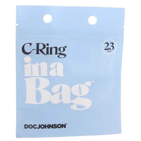 In A Bag Black Silicone C-Ring By Doc Johnson