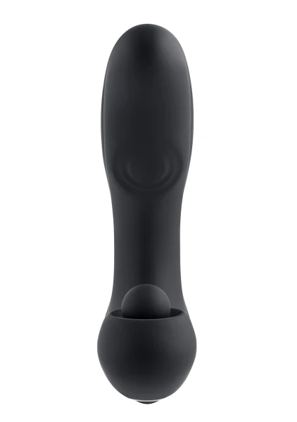 Gender X Mad Tapper Rechargeable Silicone Dual Stimulation Vibrator - Black