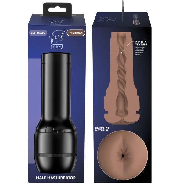 KIIROO Feel Butt Stroker - Penis Masturbator Dark Caramel