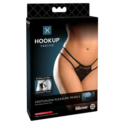 Pipedream Products Hookup Panties Crotchless Pleasure Pearls