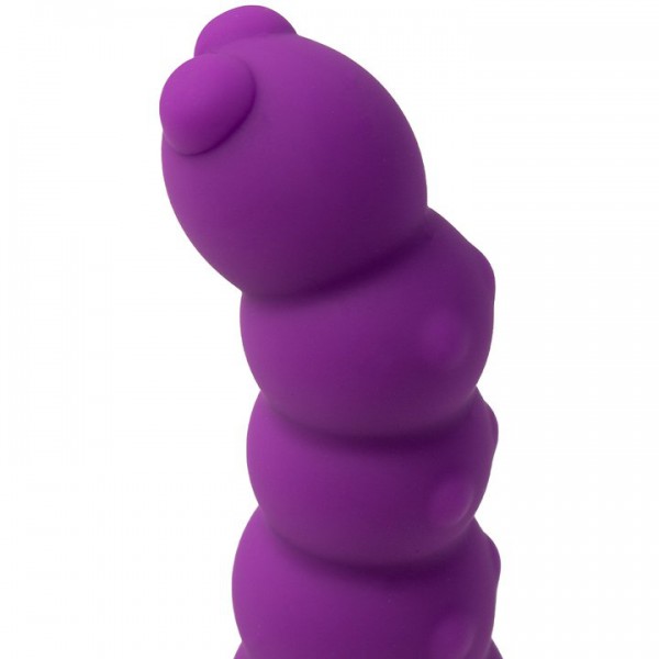 Bondara Purple Silicone 10 Function Ribbed G-Spot Rabbit Vibrator — image 4 of 6