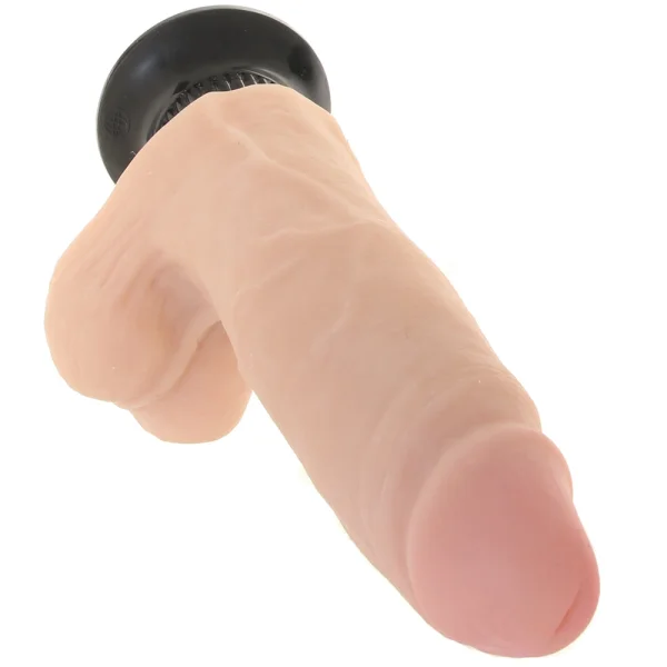 Real Feel Deluxe No. 4 - 7.5" Suction Cup Vibrating Dildo - Vanilla