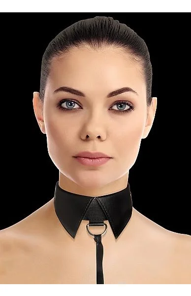 Ouch Classic Collar With Leash Black