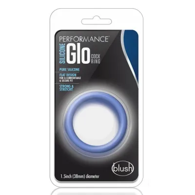 Blush Performance Blue Glow Silicone Glo Cock Ring