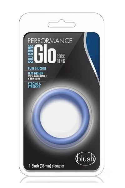 Blush Performance Blue Glow Silicone Glo Cock Ring
