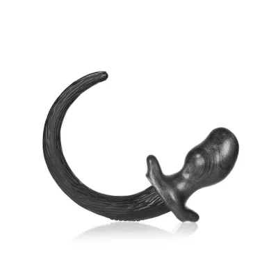 Puppy Tail Buttplug Bulldog 4 5 Inch Gunmetal Large