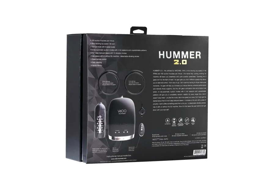 Vibrating Masturbator - Hummer 2.0 - Ultimate Bj Machine - VeDO