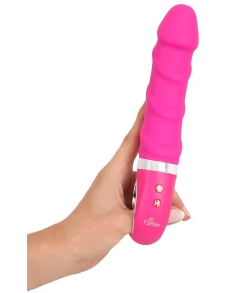 Sweet Smile Warming Soft Vibrator Pink - 8.9 Inch