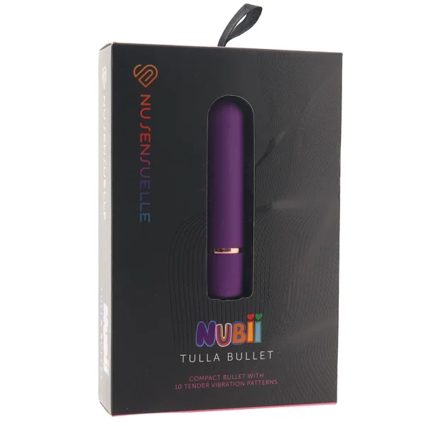 Nubii Tulla 10 Pattern Rechargeable Silicone Waterproof Bullet Vibrator By Nu Sensuelle - Purple