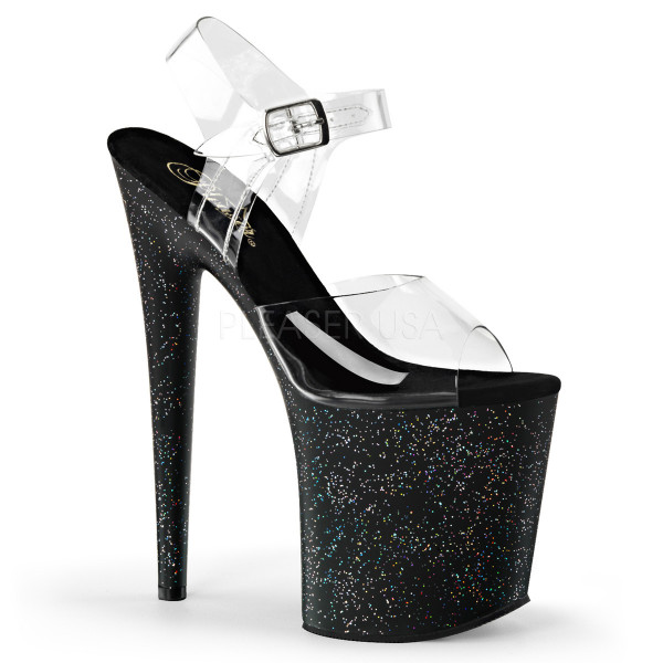 $8 inches Heel, 4 inches PF Ankle Strap Sandal w/Mini Glitters — image 5 of 8